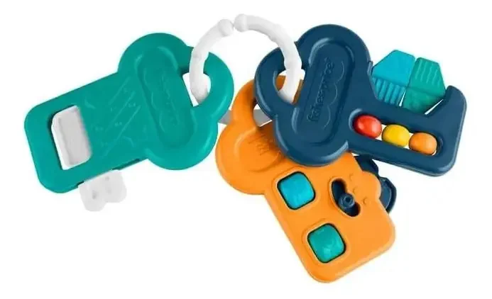 Brinquedo com 3 Chaves de Atividades e Anel Mordedor JFM73 Colorido Fisher-Price Mattel