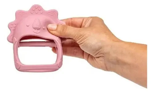 Brinquedo Mordedor E Massageador Mãozinha Para Bebê Rosa Buba - imagem 2