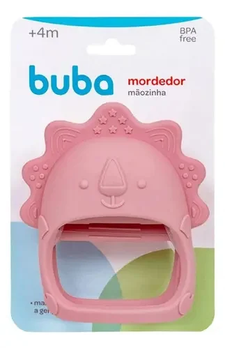 Brinquedo Mordedor E Massageador Mãozinha Para Bebê Rosa Buba - imagem 5