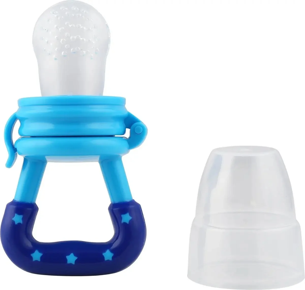 Chupeta Alimentadora Bambino Bebê Mordedor Azul Livre BPA Para Frutas e Legumes - imagem 4