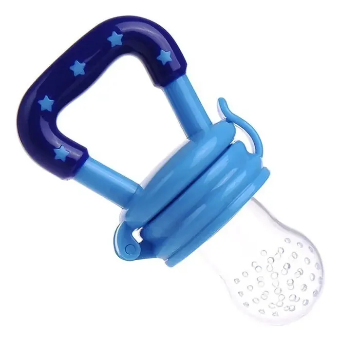 Chupeta Alimentadora Bambino Bebê Mordedor Azul Livre BPA Para Frutas e Legumes - imagem 5