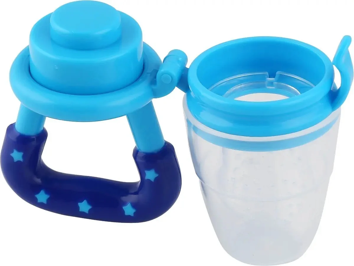 Chupeta Alimentadora Bambino Bebê Mordedor Azul Livre BPA Para Frutas e Legumes - imagem 7