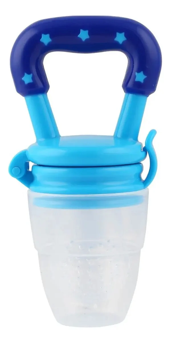 Chupeta Alimentadora Bambino Bebê Mordedor Azul Livre BPA Para Frutas e Legumes