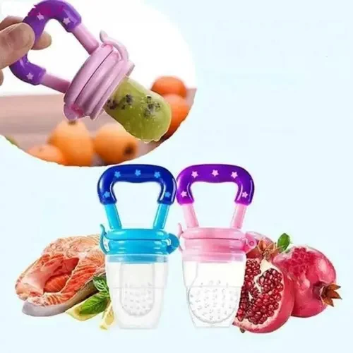 Chupeta Alimentadora Silicone Art Baby Mordedor Bico Mamadeira Rosa - imagem 6