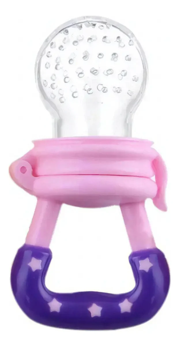 Chupeta Alimentadora Silicone Art Baby Mordedor Bico Mamadeira Rosa