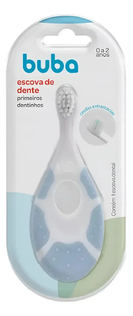Escova De Dente Primeiro Dentinhos 0 A 2 Anos Mordedor Cor Azul - imagem 5