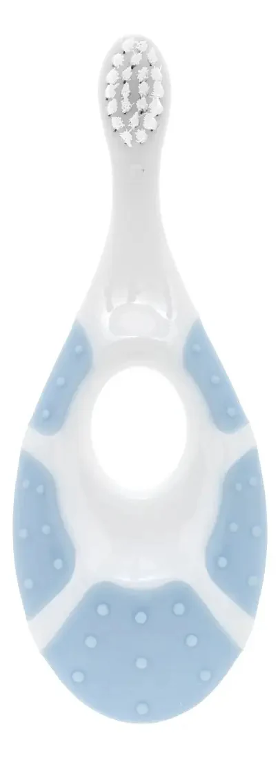 Escova De Dente Primeiro Dentinhos 0 A 2 Anos Mordedor Cor Azul