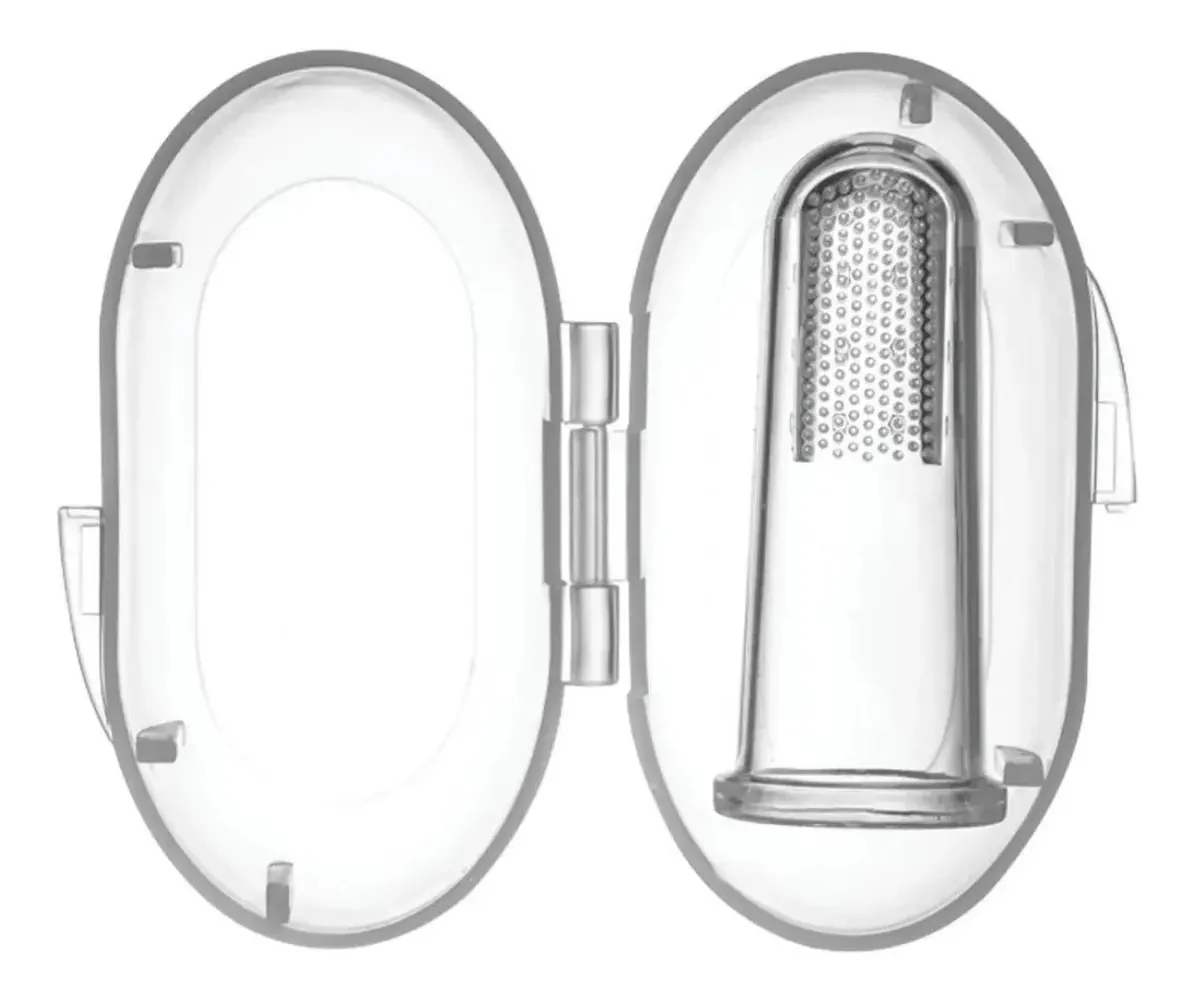 Escova Massageadora De Gengiva Para Bebê Com Estojo Incolor Buba - imagem 2