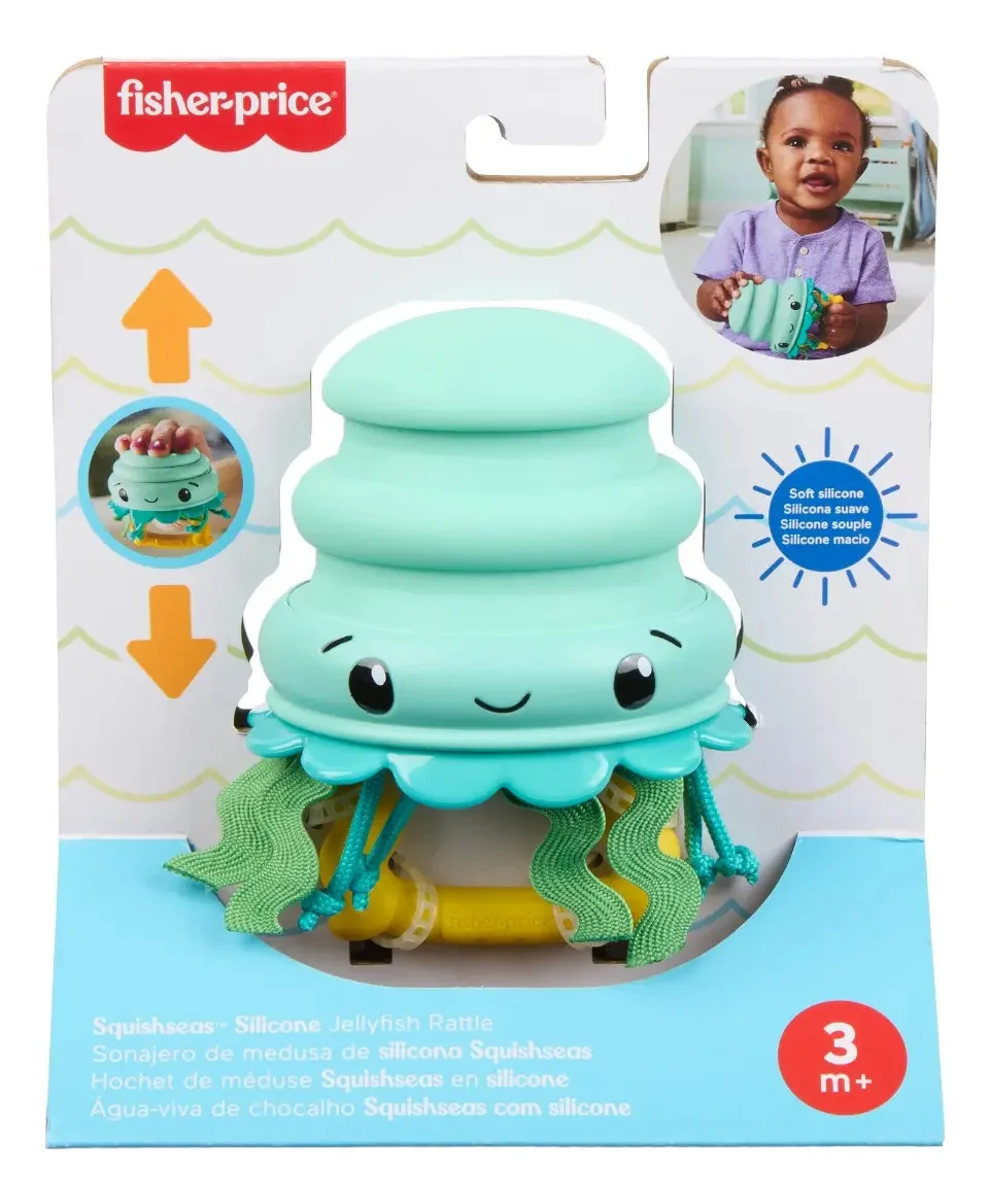 Fisher Price - Squishseas Com Silicone Sortido Mattel Jhb54 Multicolor Mordedor Fp Mar - imagem 7