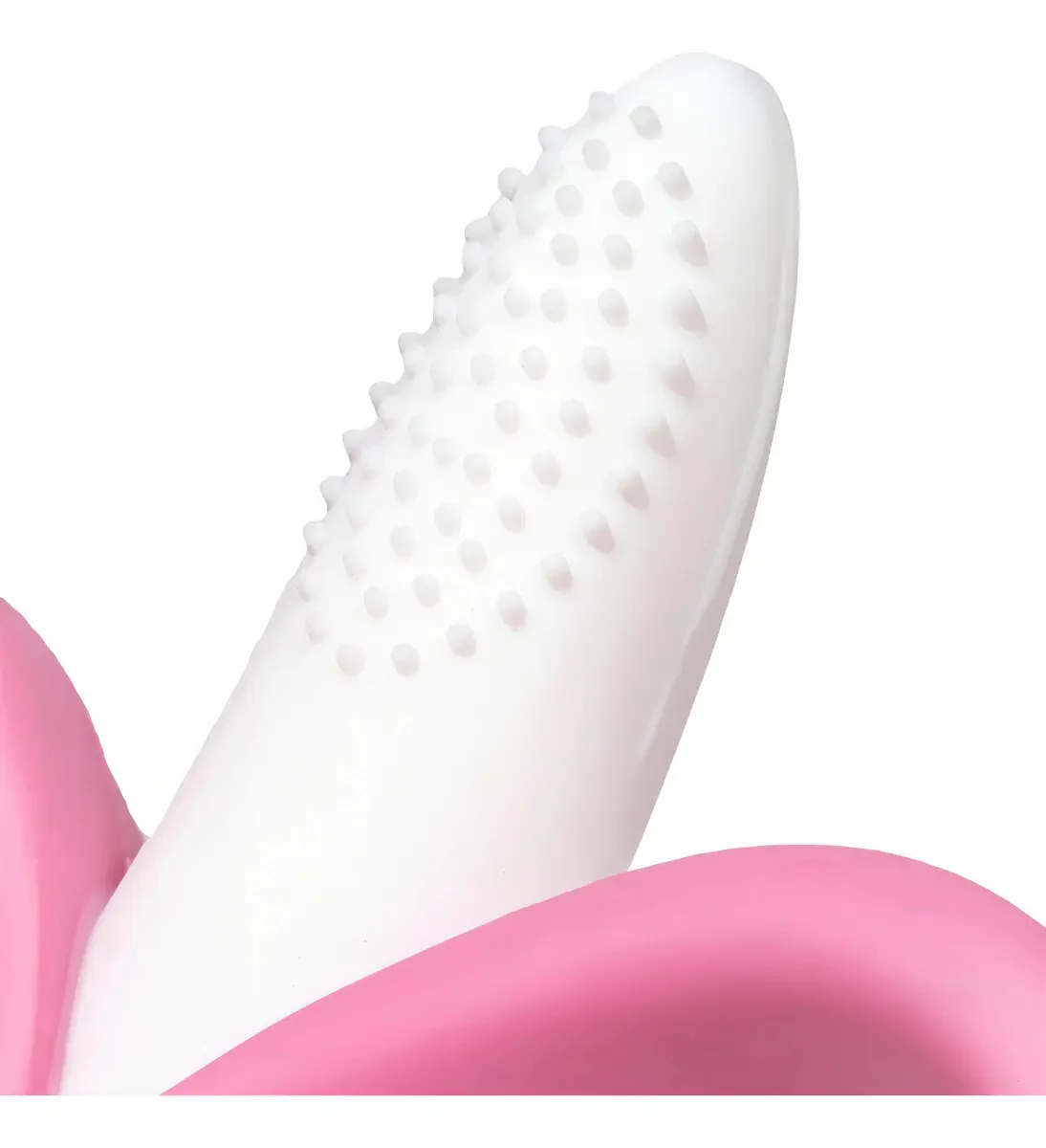 Kit 2 Mordedores Bebê Massageador De Gengiva Menina Buba Cor Rosa-claro Bananinha-borboleta - imagem 4