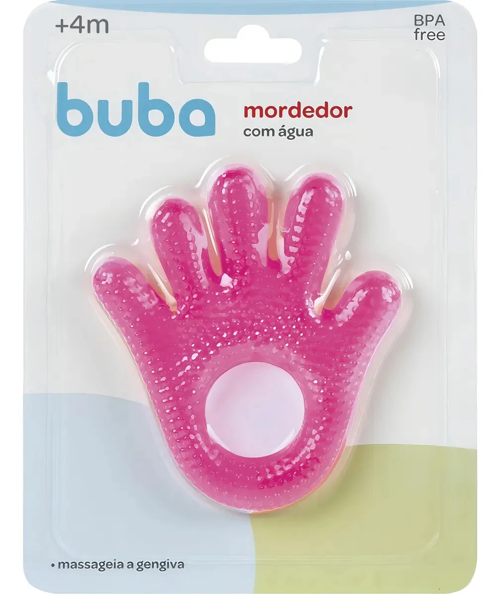 Kit 2 Mordedores Para Bebê Sensorial Gengiva Menina Buba Cor Rosa-claro Unicórnio - Mãozinha - imagem 4