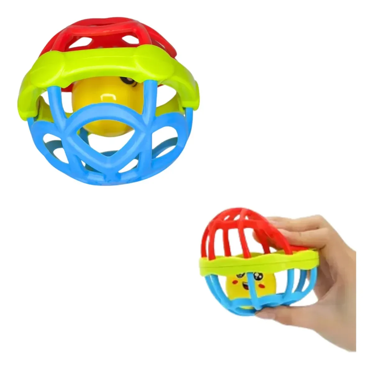Kit Chocalho Mordedor Sensorial Macio Bola Colorido 8 Peças Colorido Divertido Adidi Dêda - imagem 8