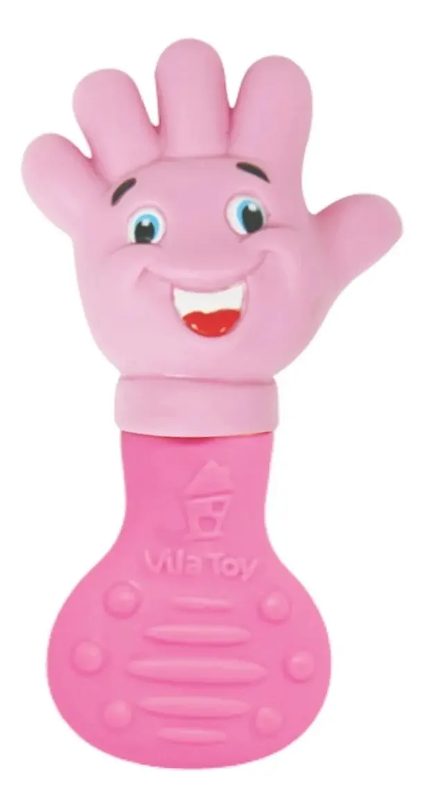 Kit Mordedor Macio Mãozinha E Pezinho Rosa Mão E Pé PÉ E MÃO - imagem 8
