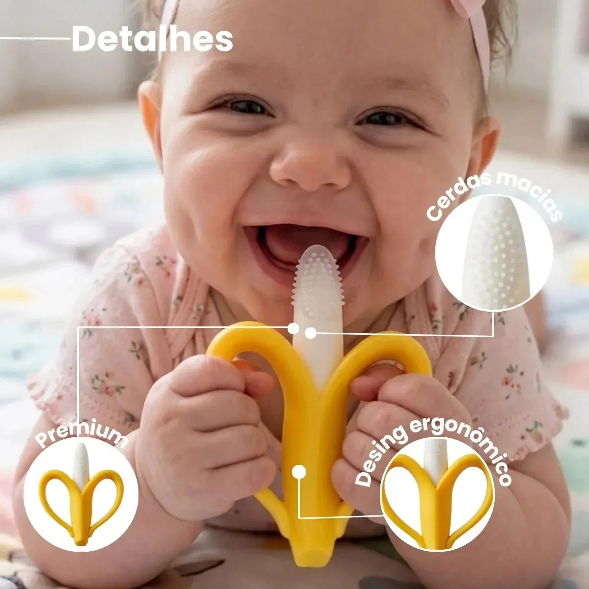 Massageador De Gengiva Buba Em Silicone para bebê BANANA - imagem 5