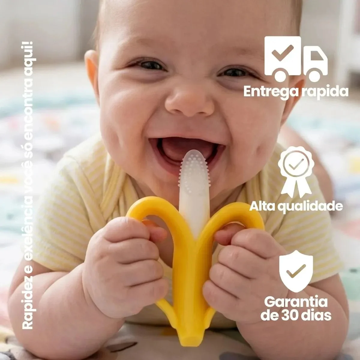 Massageador De Gengiva Buba Em Silicone para bebê BANANA - imagem 6