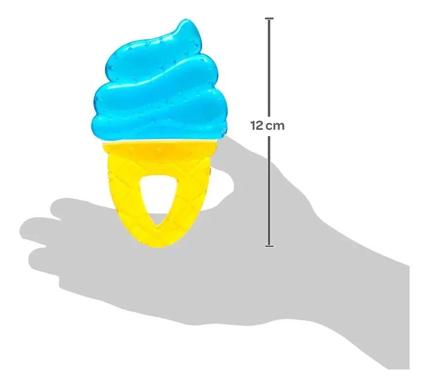 Mordedor Bebê Com Água Sorvete Azul +4m - Buba - imagem 4
