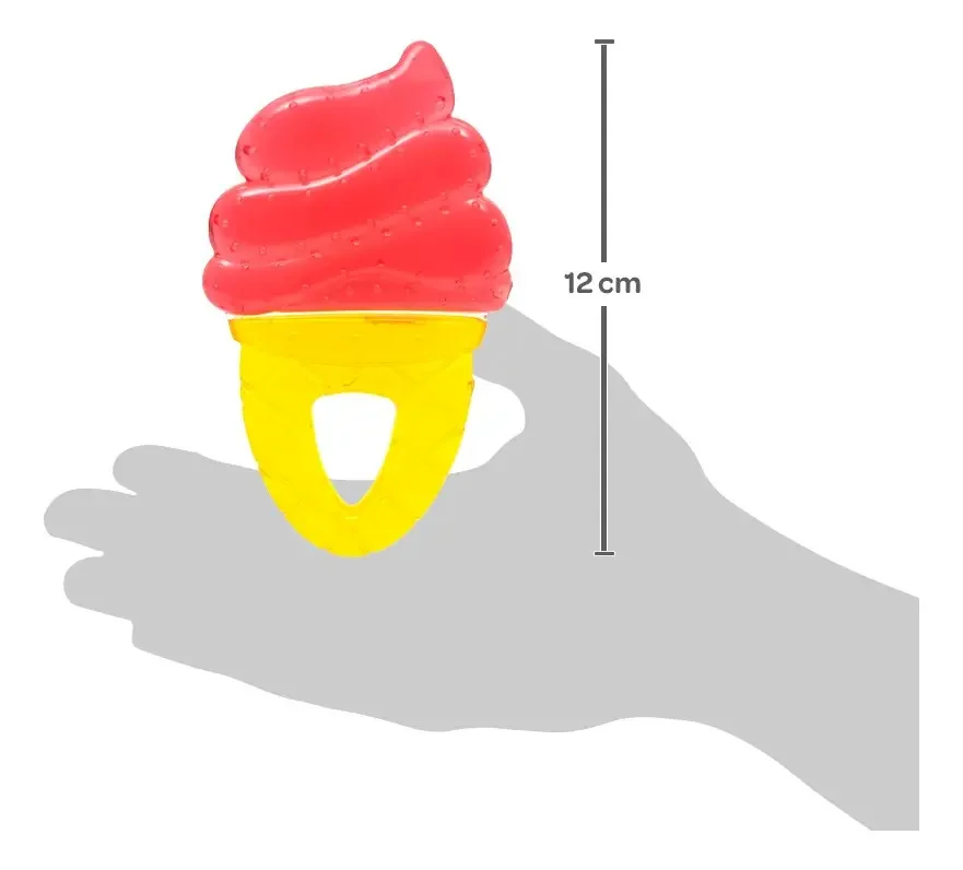Mordedor Bebê Com Água Sorvete Rosa +4m - Buba - imagem 3
