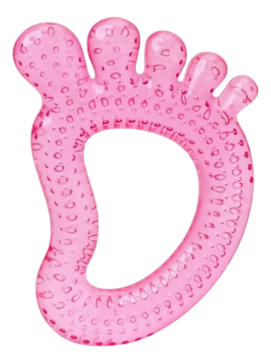 Mordedor Bebe Massageador Gelado Água Pezinho Rosa Azul Buba Rosa-chiclete Menina