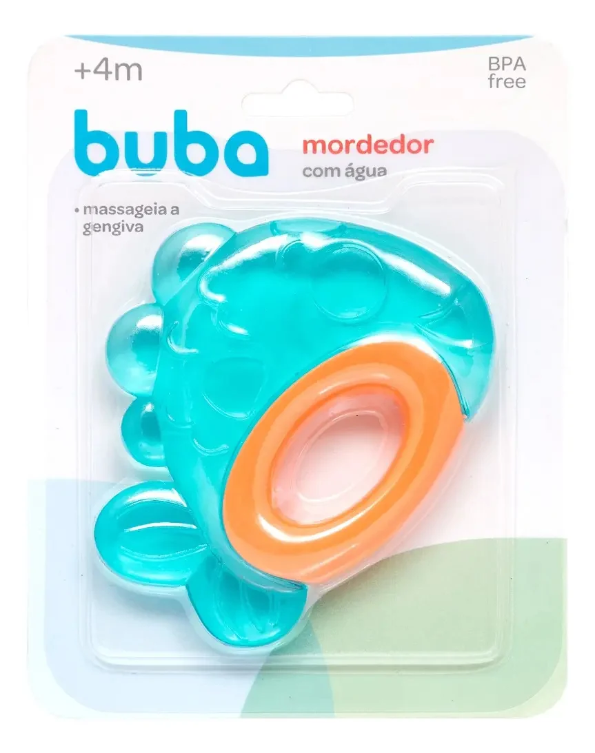 Mordedor Com Água Massageador Gengiva Peixe Azul - Buba - imagem 4