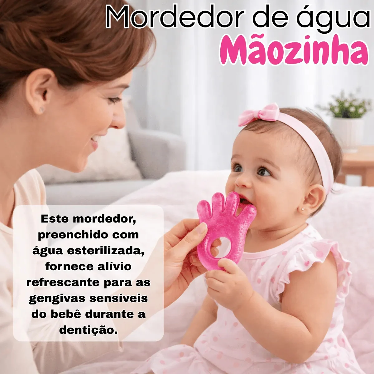 Mordedor De Água Mãozinha Rosa - Buba - imagem 4
