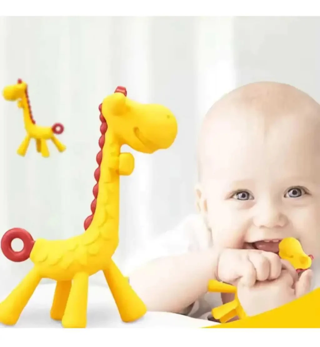 Mordedor Macio Silicone Girafa Toymix Sensorial Bebê 4 Meses - imagem 2