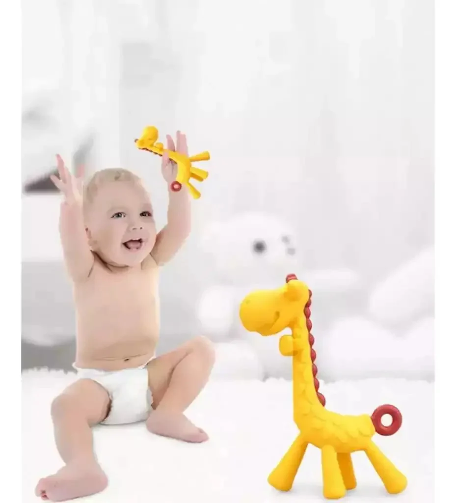 Mordedor Macio Silicone Girafa Toymix Sensorial Bebê 4 Meses - imagem 4
