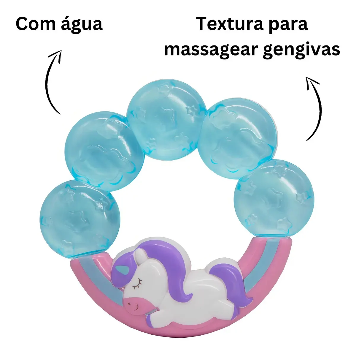 Mordedor Para Bebe Com Agua Buba Cor Unicórnio - imagem 3