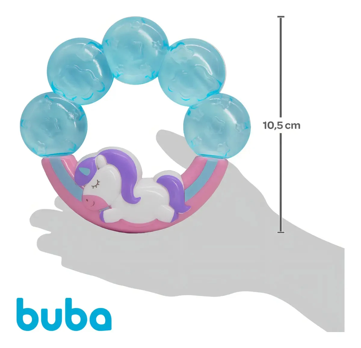 Mordedor Para Bebe Com Agua Buba Cor Unicórnio - imagem 4