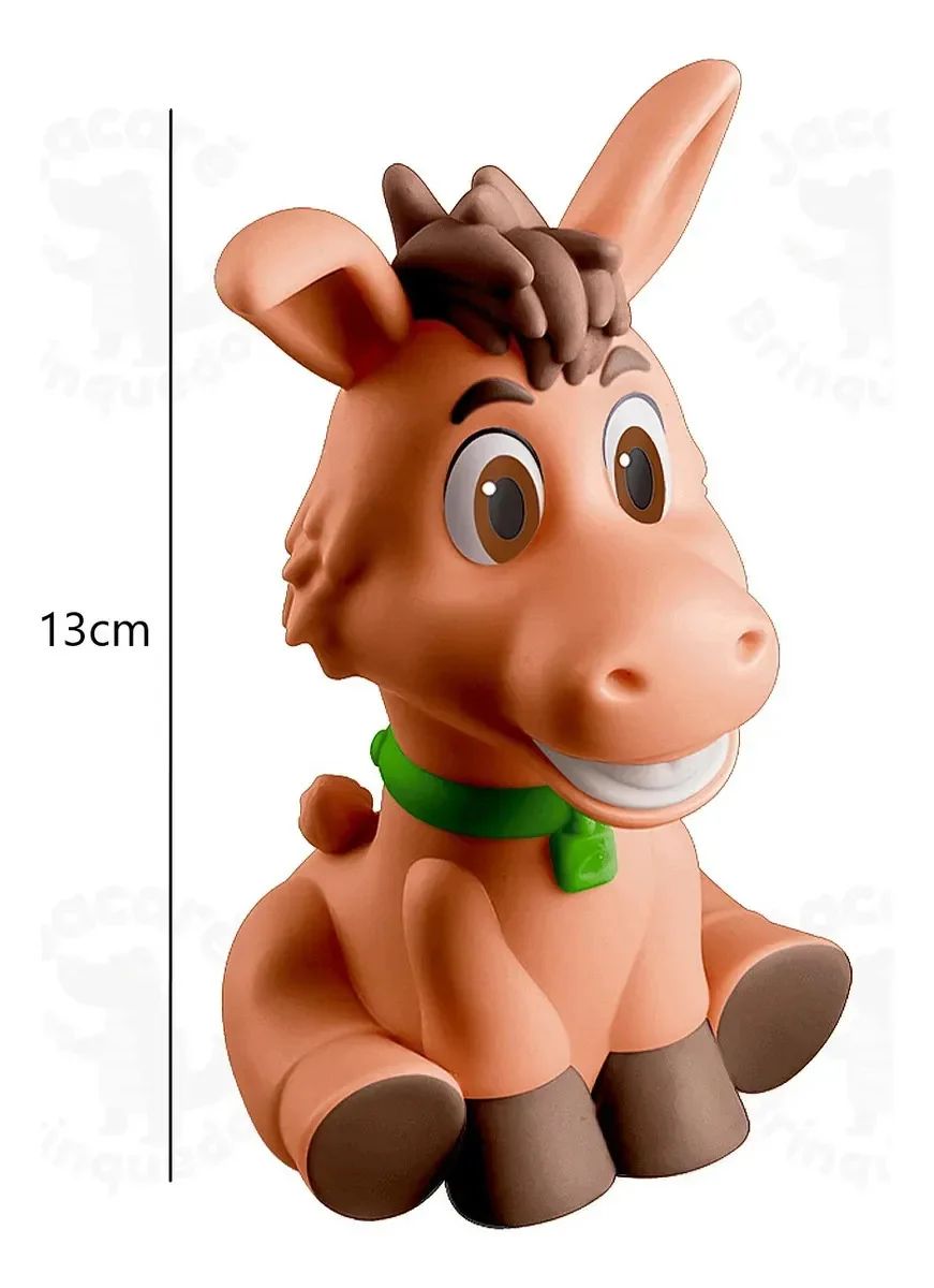 Mordedor Para Bebê Kit Completo 3 Unidades Macio Sensorial Infantil Vinil Atóxico Seguro sem apitos Bichinhos Patinho Porquinho Burrinho - imagem 3