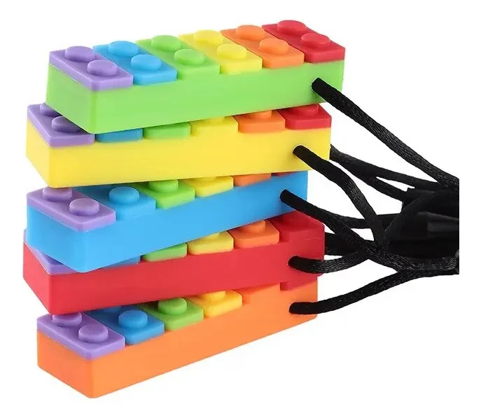 Mordedor Sensorial de Silicone Azul Com Cerdas Massageadoras - imagem 4