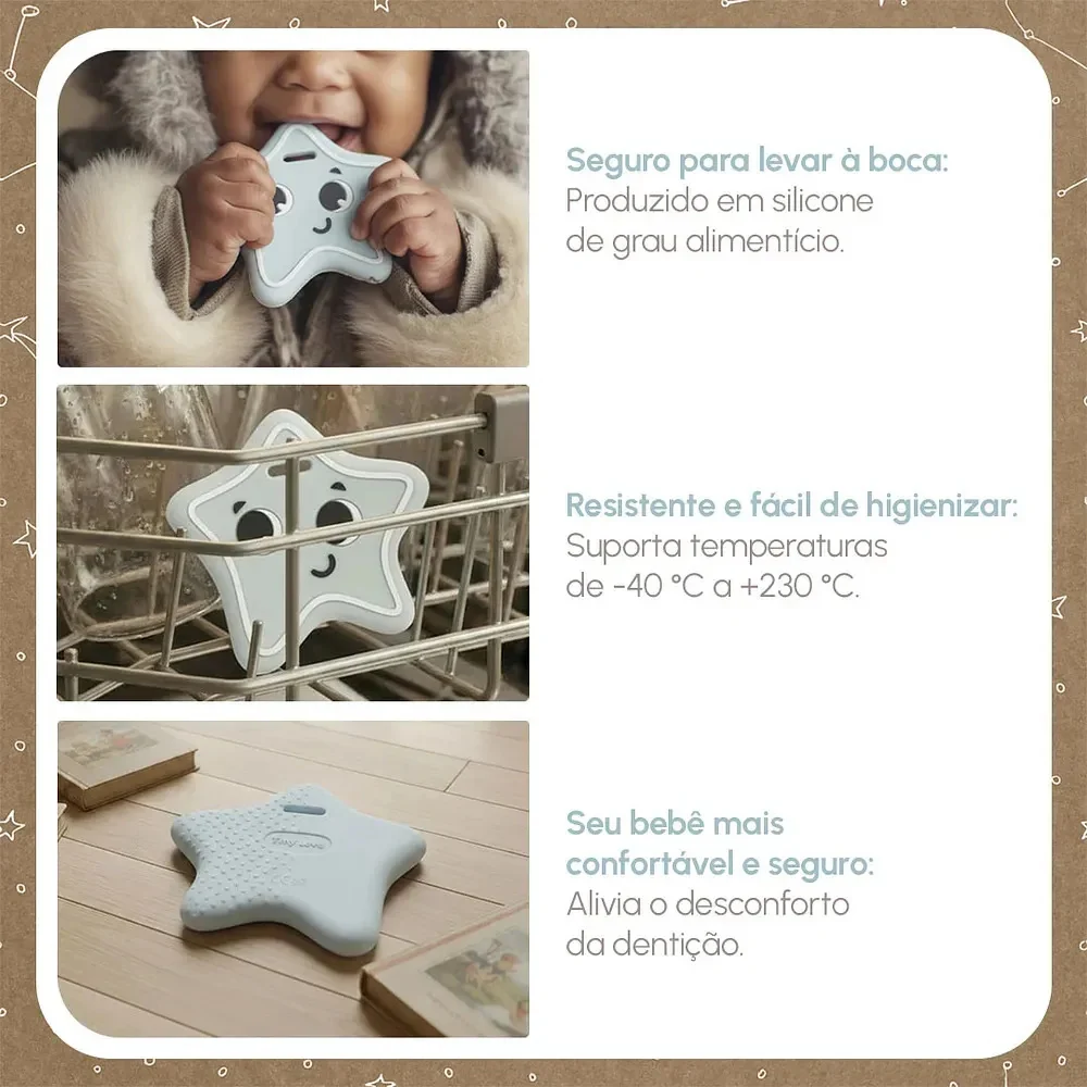 Mordedor Sensorial em Silicone Estrela Magical Skies - Tiny Love - imagem 5
