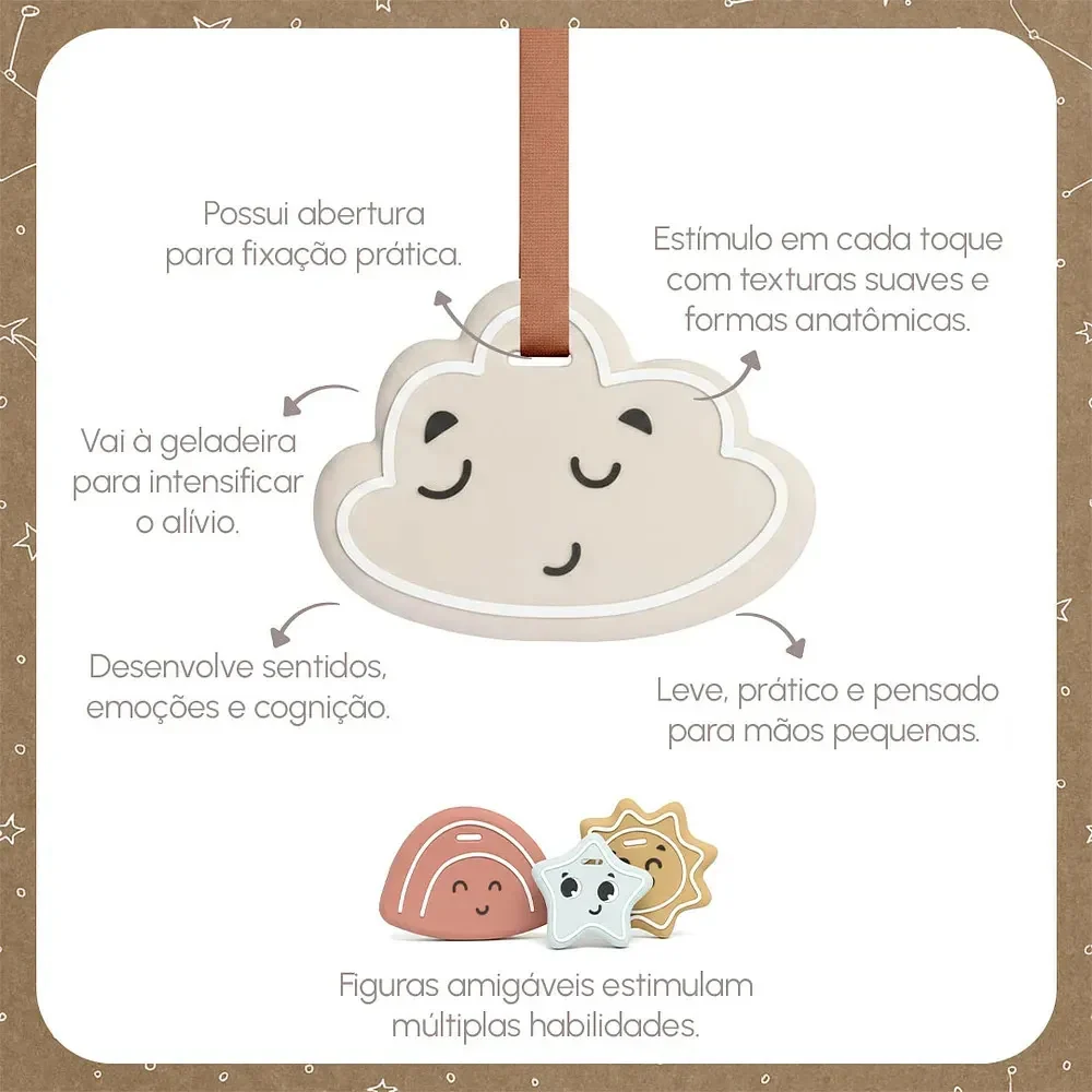 Mordedor Sensorial em Silicone Nuvem Magical Skies - Tiny Love - imagem 4