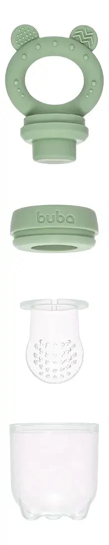 Porta Frutinhas Silicone Ursinho Verde Lanchinho 18854 Buba - imagem 4