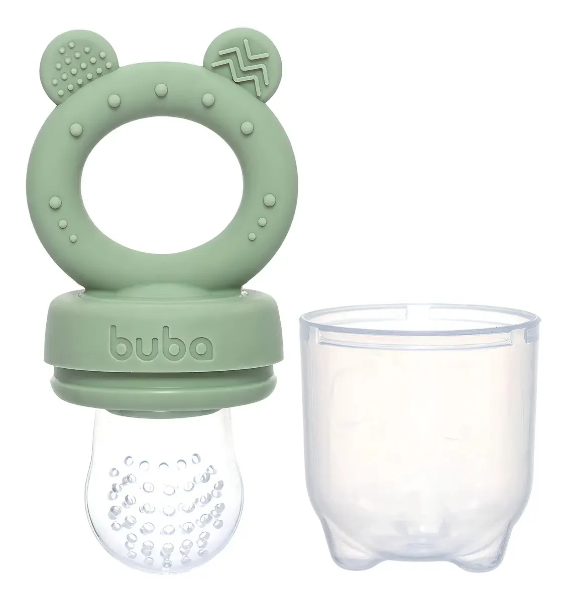 Porta Frutinhas Silicone Ursinho Verde Lanchinho 18854 Buba - imagem 5