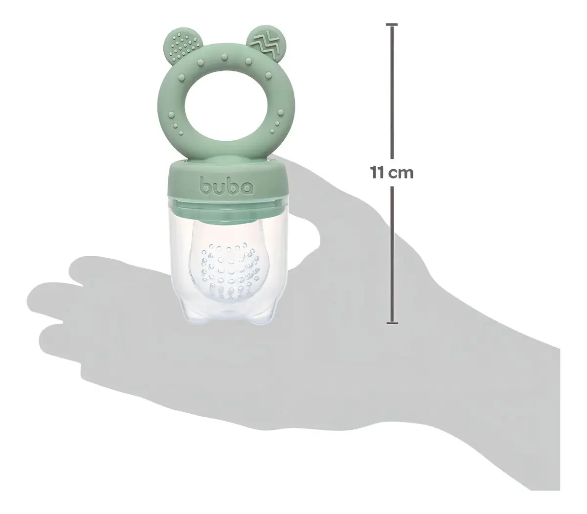 Porta Frutinhas Silicone Ursinho Verde Lanchinho 18854 Buba - imagem 7