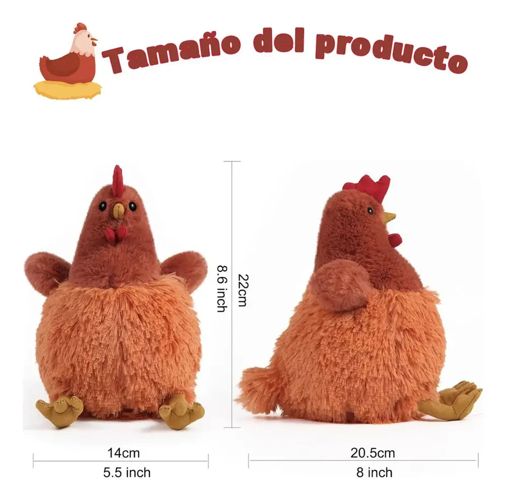 Wwww Brinquedo De Pelúcia De Galinha Macio E Fofinho Da C - imagem 8