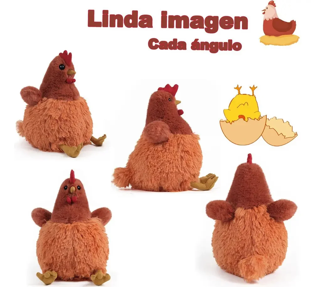 Wwww Brinquedo De Pelúcia De Galinha Macio E Fofinho Da C - imagem 10
